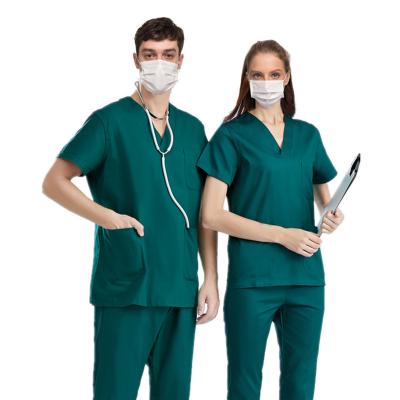 China Medical Safe Wholesale Hospital Scrub Uniform Suit Disposable Nonwoven Patient Gown Nonwoven Doctors Scrub Suit for sale