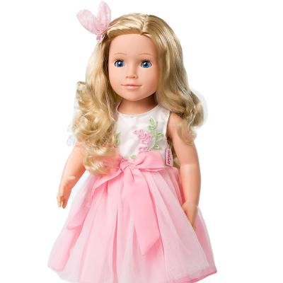 China 18 Inch Full Vinyl Inflatable Box And Close Eyes Blonde Hair Girl Golden AG Doll for sale