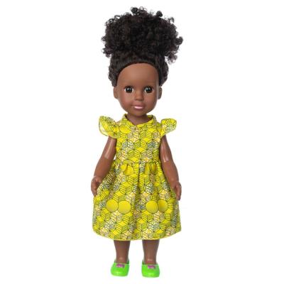 China 14 Inch Educational Colorful Skirt Hair Vinyl Braided Doll for sale