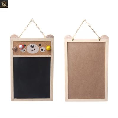 China DIY Paint Magnetic Drawing Board Small Wooden Universal Blackboard Children's Store Signboard Office Study Hanging Message Board for sale