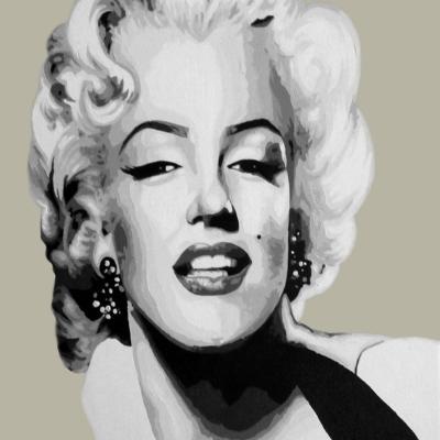 China Factory Women Famous Marilyn Monroe Canvas Oil Painting Handmade Attractive Decoration Eco-friendly Material Reserve for sale