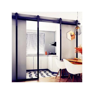 China Waterproof 24In 36 Rails Rail Barndoors Single 24 In Styles Of Sliding Glass Barn Doors for sale