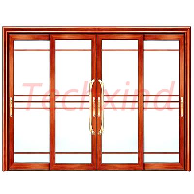 China Heat Insulation Backyard 3 Panel Farmhouse Sliding Glass Doors Fancy Doors Design for sale