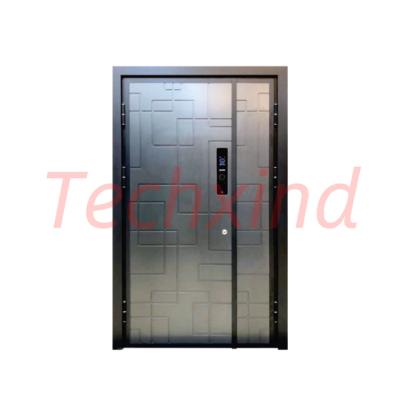 China Thermal Insulation Curved Sliding 36 Black Glass White Timber Toilet Hinge Bedroom Barn Double Bifold Doors for sale