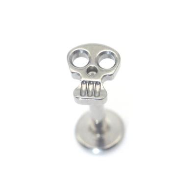 China Punk Internal Threaded Tragus G23 Labret Titanium Skull Stud Jewelry Piercing Ear Helix Cartilage Labret for sale