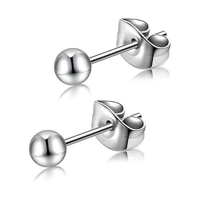 China CLASSIC Wholesale Hypoallergenic Screw Back Stud G23 Titanium Jewelry Stud Earring Piercing For Woman for sale