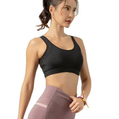 China 2020 Summer Breathable Outer Wear Mesh Back Sports Bra Shockproof Running Vest For Women Workout Fitness Yoga Bra for sale