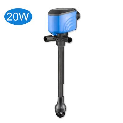 China Aquarium Viable Filter Material Professional Submersible Pump 1500L/H 20W Three-in-One Small Aquarium Filter for sale