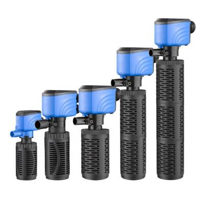 China Viable Three-in-one Built-in Fish Tank Sponge Filter Water Cleaner Aquarium Water Filter Pump Wholesale for sale