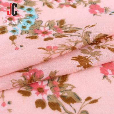 China Polyester 60s spandex soft handfeeling jersey knit textile fabric print flowers for clothing for sale