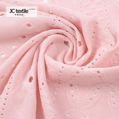 China Modern design embroidery polyester fabric super soft wholesale Jacquard Enco friengly JC-K2205A for sale