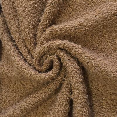 China Cozy Soft Wind Proof Double Side Teddy Knitted Loop Tweeded Fabric for sale