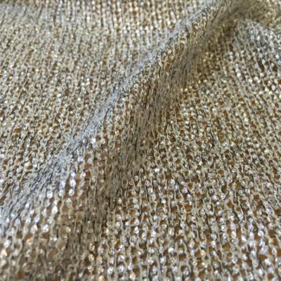 China High Quality Wholesale K881143 Shaoxing Textile HACCI Silver Design Foil T/R To Knit Fabric For Sweater for sale