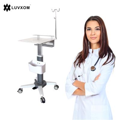 China LX-DC-005 Height Adjustable Mobile Computer Trolley Hospital Portable Laptop Carts for sale