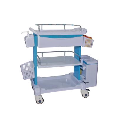 China Height Adjustable Hospital LX-BC006 Multifunctional Nursing Plastic Medical Trolley for sale