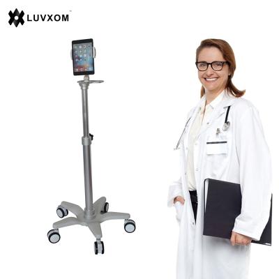 China NEW LX-DC-016 Height Adjustable Trolleys Mobile Tablet Ultrasound Scanner Trolley with Probe and Gel Cups for sale