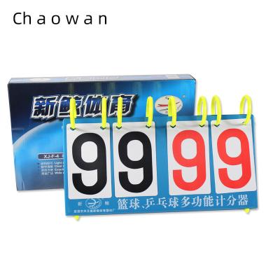 China Factory Wholesale Sports Plastic Basketball Scoreboard 4 Digit Folding Portable Flip Iron + Board for sale