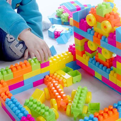 China Building Toy 85PC Big Blocks Colorful Various Shapes DIY Creative Educational Toys Plastic Blocks For Children for sale