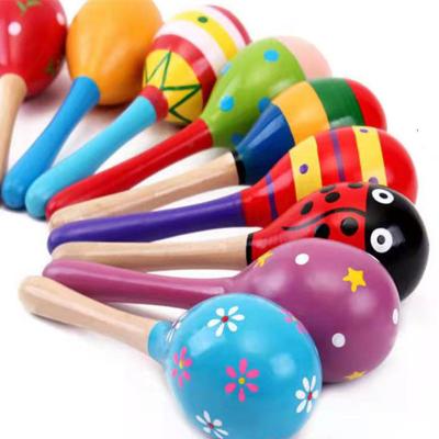 China Musical Wooden Musical Toys Shake Music Maracas Shaping Baby Toys Early Education Music for sale