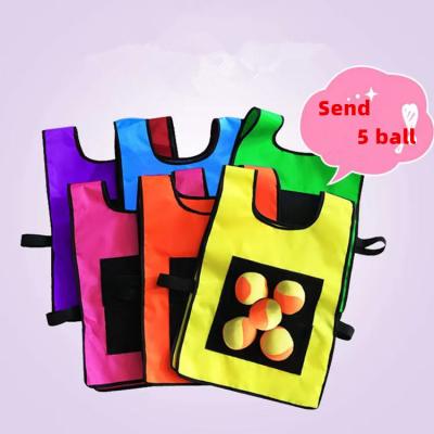 China Oxford fabric. Children throwing parent-child children's interactive sticky dodge ball game toy vest tank top game toys outdoor sports for sale