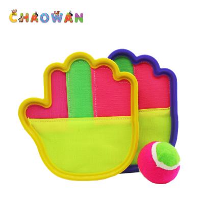 China Plastic Kids Sports Toy Hand Shape Toss Catch Ball Game Sticky Sucker Ball for sale