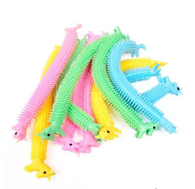 China TPR Novelty Jokes Wiggle Therapy Carpenterworm Stretchy String Toys Sensory Stress Relieve Toy for sale