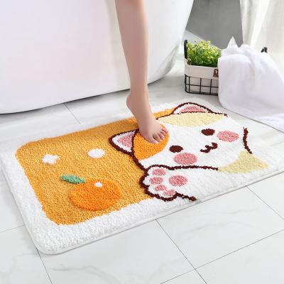 China Non-slip Carpet Absorbent Bathroom Floor Cartoon Carpet Household Toilet Anti-Slip Mats for sale