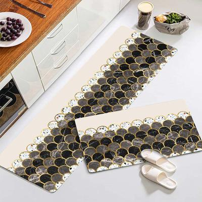 China (CHAKME) New Anti Fatigue Mat Water Oil Proof Kitchen Mat Set 2 Style Non-slip Kitchen Mat Set for sale