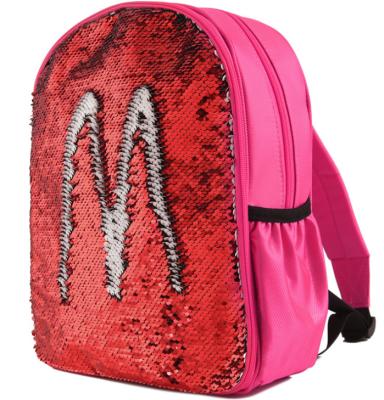 China Waterproof Custom Sublimation Flip Sequin Children School Backpack Bag for sale