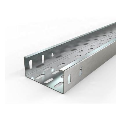 China Steel Cable Tray Steel Solid Trough Cable Tray Perforated Cable Tray Type for sale