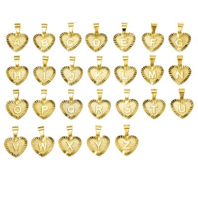 China Fashion Romantic 18k Gold Gold Gift 18k Gold Romantic Letter Necklace Children Girl Men Women English Letter Heart Charm Pendant for sale