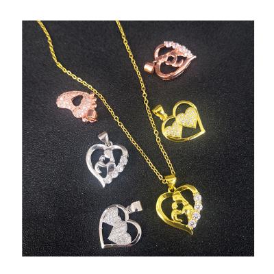 China CLASSIC Pendant Fashion Women Accessories Clavicle Love Gift Mother's Day Creative Hug Love Girl Girl Silver 925 Necklaces Charm for sale