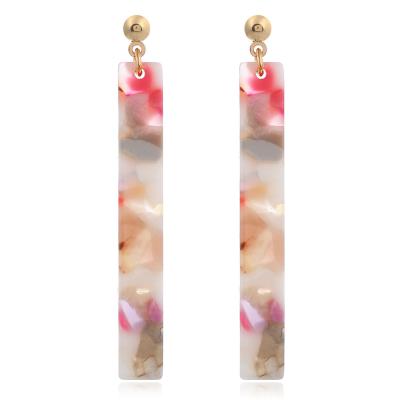 China CLASSIC Creative Long Drop Earrings Acrylic Resin Fashion Clothing Accessories Cold Wind Earrings For Girl Women for sale