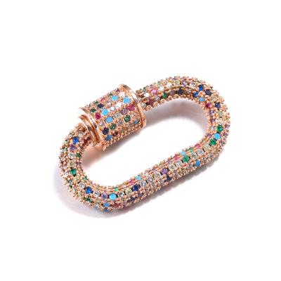 China Copper Micro-inlaid Copper Micro-inlaid Zircon Jewelry Buckle Earring Bracelet Necklace DIY Jewelry Pendant Bracelet Necklace Clasps for sale