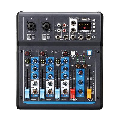 China NX-4 Mini MP3 Mixer Audio Console with LCD Display, Professional Digital DJ Mixer for sale