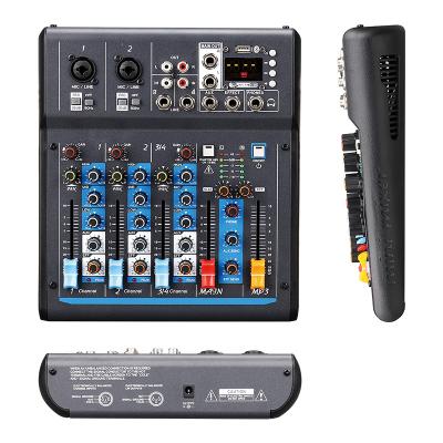 China Mini MP3 F4 USB Mixer Sound Console With LCD Display for sale