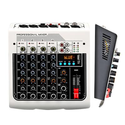 China MP3 MIX-400 Best Price Mini Family KTV 4 Channels DJ Audio Mixer +48v USB/BT Audio Mixer for sale