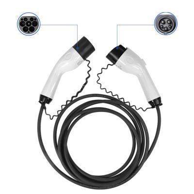 China EVSE EV Cable 32A EU Car Industrial Plug SAE J1772 IEC62196 EV Charging Electrical Charging Cable for sale