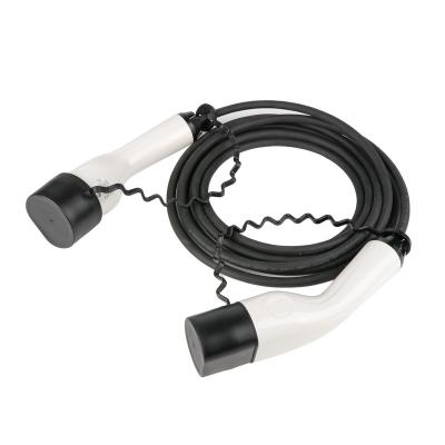 China Industrial Type Chvita16A 32A Tpu - 2 To Type - 2 Coiled IEC 62196 Ev Charging Cable for sale