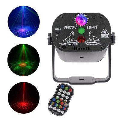 China Easy installation how to sell 2 hole portable mini projector home party stage dj disco laser beam light for night club with remote control for sale