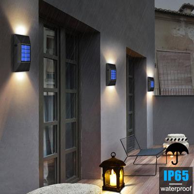 China LANDSCAPE Interaction Waterproof Solar Wall Lamp Mounted LED Garden Lights Through Solar Collector Wall Light Outdoor for sale