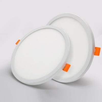 China Modern Ultra Thin LED Panel Lights Ceiling Downlight Wall Recessed 6W 8W 15W 20W Square Round Panel Light With IC Driver for sale