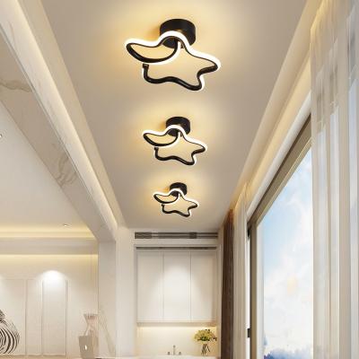 China Nordic Suspended Corridor Porch Bedroom Lighting Ceiling Bedroom Simple Modern Black White Ceiling Lights For Living Room for sale