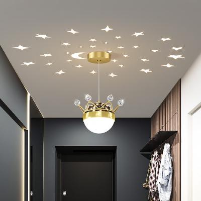 China Contemporary Nordic Led Ceiling Chandeliers Lamp Star Hallway Bedroom Hanging Lights Modern Designer Ball Pendant Light for sale