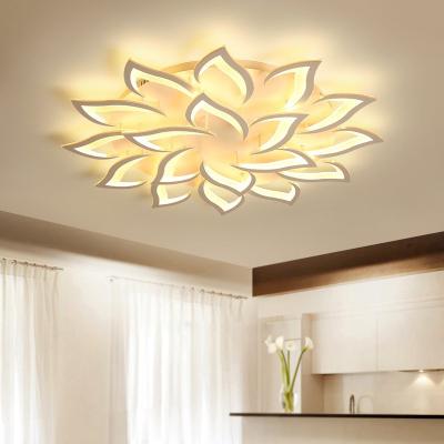 China Contemporary Modern LED Ceiling Lamp Luxury Home Dining Room Decoration Art Chandelier Remote Control Smart Pendant Light for sale