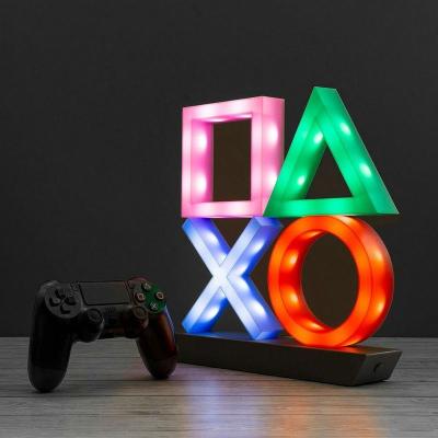 China RGB Color Changing Decorative Music Voice Control Icon Light Playstation Atmosphere Gaming Light Bar Lamp Club Bedroom Game Room Reactive Light for sale