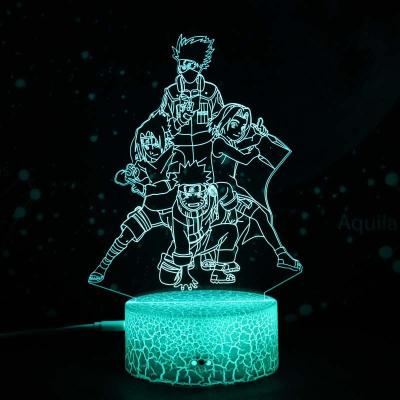 China Modern Christmas Bedroom 3D Visual Acrylic Multicolor Changing Led Night Light For Kids Baby for sale