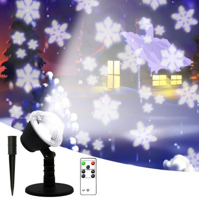 China Outdoor Indoor Moving Decoration Holiday LED Snowflake Projector Christmas Snowflake Lights for Decorative Snowscape Indoor Room with a for sale