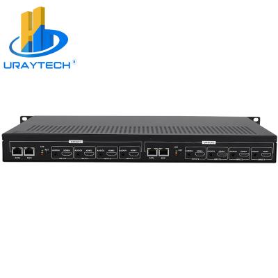 China URay 1U Rack H.264 HDMI Video Stream Encoder Live Streaming HD IPTV Encoder 8 Channels HDMI To RTSP Encoder UHE264-8S-1U for sale