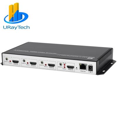 China H.264 4 channels 4k hdmi to ip video stream encoder srt rtmp hd live streaming broadcast streamer UHE264-4S-4K for sale